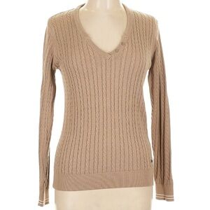 Barbour 100% Pima Cotton Cable-knit Sweater size 12UK (US 8) EUC